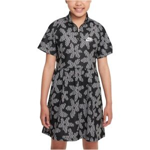 Nike Sportswear Girls All Over Logo Short Sleeve Dress Size Medium